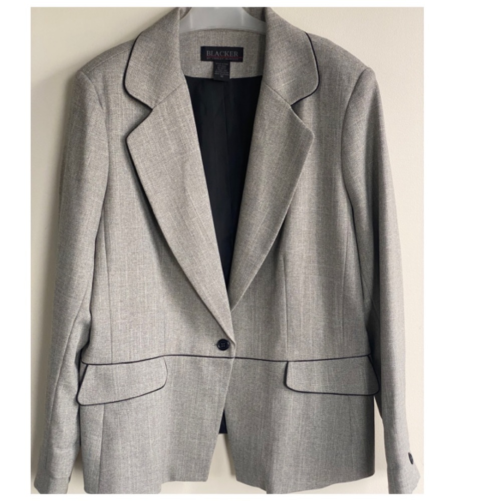 BLACKER woman’s blazer jacket gray  size 18